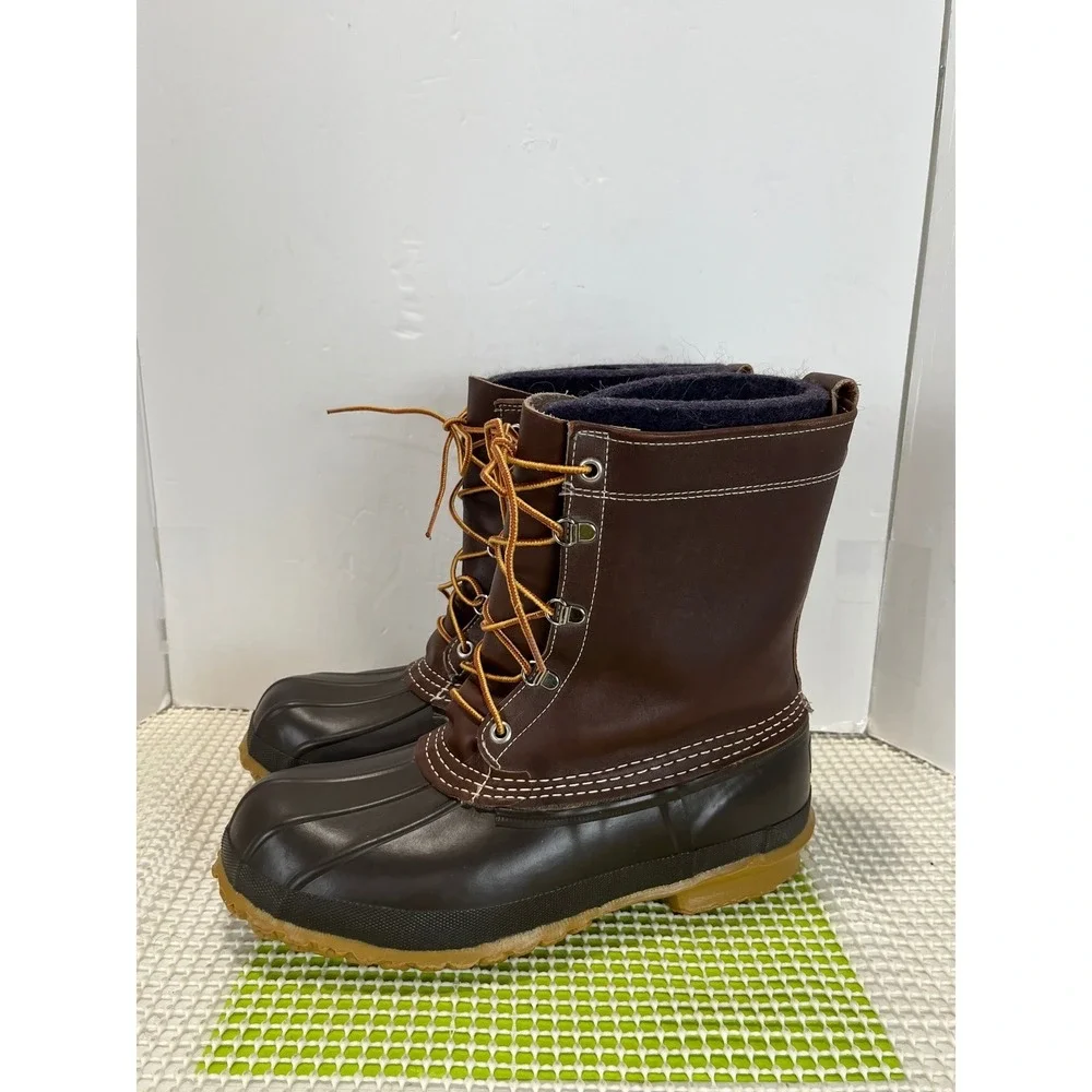 LL Bean Maine Hunting Shoe Men's 9 Brown Leather 10
